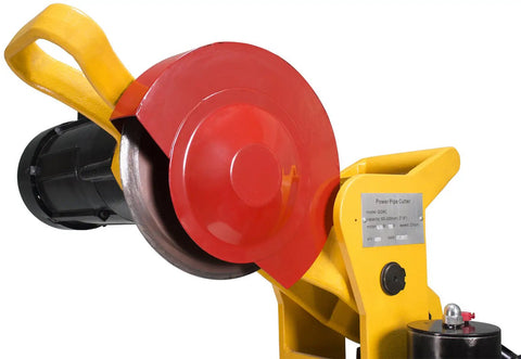 Heavy Duty Pipe Cutter With Hydraulic Hand Pump For Steel Pipe Two And A Half Inch To Eight Inch Schedule 10/40, close-up view