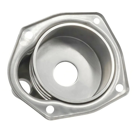 Water Pump Impeller Repair Kit For Mercury Marine 75 115 HP Outboard Engines Includes Impeller Wear Plate Nylon PA66 Tube Non Asbestos Gasket And Neoprene Impeller Cross References 46 8M0113799 43024A7 Sierra 18 3688 metal wear plate top view