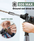 SDS Max Ground Rod Driver For Five Eighth Inch And Three Quarter Inch Rods Built To Last Pro Grade Ground Rod Adapter Bits