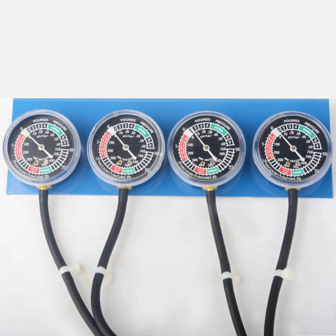 Motorcycle Vacuum Carburetor Synchronizer Tool Kit With Four Precision Gauges For Easy Carb Sync DIY Friendly Pro Grade Bench Top Gauge Set For Precise Tuning And Quick Vacuum Readings, four-gauge bench top vacuum tester
