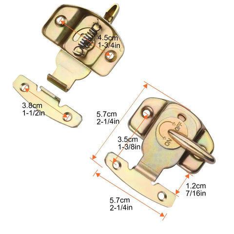 Six Sets Of Align N Lock Table Locks Heavy Duty Dining And Conference Table Buckles with dimensions labeled