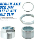 Axle Lock Nut Kit For Honda ATV Models Including TRX300EX TRX400EX TRX400X TRX450R TRX450ER TRX250X TRX300X ATC250R ATC350X OEM
