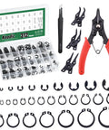 All In One Snap Ring Kit For M4 To M28 External C Clips And E Clips With Pliers And Tweezers 312Pcs Heavy Duty Alloy Steel Set