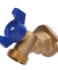 Top Tier 1/4 Inch Solid Brass Quarter Turn Ball Valve Heavy Duty Plumbing Replacement For Toilets And Showers with blue handle