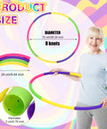 Eight Color Hoop Exercise Rings Set Detachable Adjustable Plastic Rings For Gymnastics And Dog Agility Training Party Decor