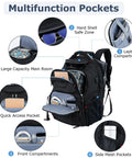 17.3 Inch Travel Laptop Backpack With TSA Friendly Layout, featuring multifunction pockets and compartments, black