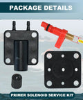 Primer Solenoid Service Valve Kit 18-7044 Replacement for Johnson Evinrude Outboard Engines with multiple parts view
