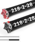 Beefy Pair Of Garage Door Torsion Springs 0.218 X 2 X 28 Inches For A Solid Spring System Upgrade Heat Treated Steel Coils