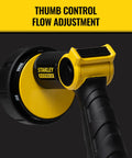 7 Pattern Thumb Control Nozzle With Non Slip Grip Cast Metal Construction On The Fly Flow Adjustment black and yellow design
