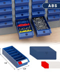 40 Drawer Bolt Bin Organizer Cabinet with metal body and ABS drawers, shown open with nuts, bolts, screws, and hardware labels