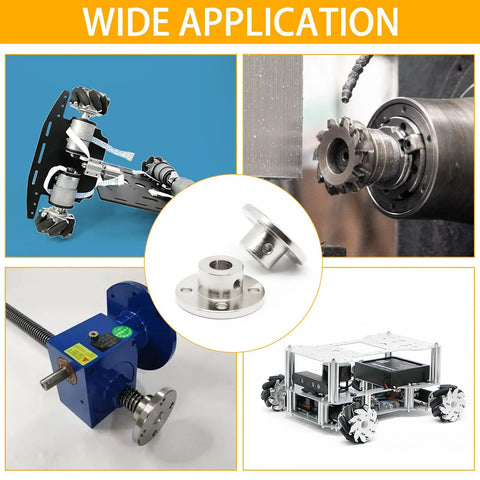 4 Piece 8mm Rigid Flange Shaft Coupling Kit With Set Screws and Included Wrench for Motor Guide Shaft Connections