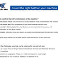 Guide on confirming belt size and ordering Set Of 2 Variable Speed Drive Belts For Lawn Tractors And Mowers 5/8 Inch