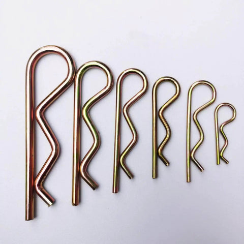 15 Piece Heavy Duty Hitch Pins Set R Clips Cotter Pins, Spring Retaining Wire Hair Pins, Strong Spring Tension, Large M3x60mm Zinc Plated For Trailer