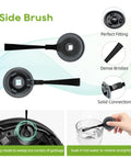 Ion Robot Vacuum Spare Parts Kit Compatible With AV751 AV752 AV753 S87 R85 RV850 RV850WV side brush installation and cleaning