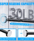 Adjustable Shower Curtain Rod 32 To 80 Inches No Drilling Spring Tension Rustproof Stainless Steel Anti Slip with 30lb capacity