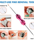 371 Piece Deutsch DT Connector Kit With Waterproof Automotive Electrical Connectors 2 To 12 Pin Includes Crimping Tool Removal Tool Wedge Locks And 16 Gauge Solid Contacts shown with pink removal tool and connectors