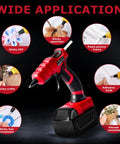 Cordless Hot Glue Gun For 18V Battery, 30 Second Preheat, Includes 30 Glue Sticks, Great For Arts And Crafts, DIYers, Projects, Home Repairs