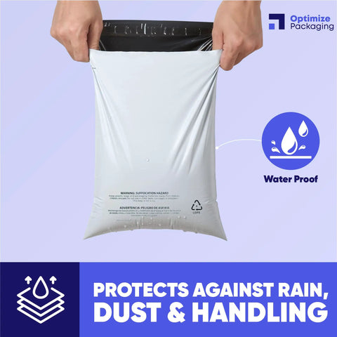 10x13 Heavy Duty Poly Mailers 30 Pack White 3 Mil Waterproof Tear Resistant Self Sealing Shipping Bags For Small Business And Clothing