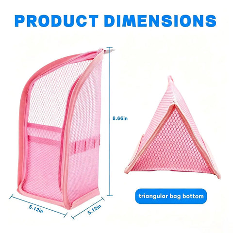 Two Pack Upright Standing Travel Toiletry Organizer Bags Waterproof Clear Translucent Makeup Case Foldable Leakproof Pouch