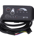 S810 Electric Display Panel For 36V And 48V Systems Black Plastic LED Meter With 5 Pin Interface on white background