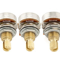 Mini Potentiometer Set For Electric Guitars And Basses A250Kx2 And B250K Linear Taper Pots Brass Shaft 6mm Split Shaft 9.5mm Body