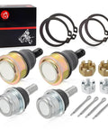 Beefed Up Upper And Lower A Arm Ball Joint Kit For Recon 250 TRX250 2X4 ES 1997 2023 Includes 2 Upper Joints 2 Lower Joints And Circlips Replacement Durable OEM Style, pictured with joints and circlips