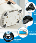 Bottom view of Self Adhesive Mini Swivel Caster Wheels For Furniture on appliance, showing steel balls and ABS bracket, 360° rotation.