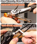 3 In 1 Hydraulic Brake Tool for Bikes paired with torque wrench and used directly for brake installations on bikes