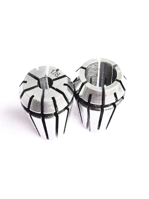 Close-up of two ER11 spring collets from the 15Pcs ER11 Spring Collet Set For CNC Milling And Lathe Tooling