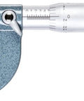 0 To 1 Inch Outside Micrometer With Ratchet And Tapered Frame On Anvil Side For Hard To Reach Places Delivers Precise.001 Inch OD Measurements And Stable Repeatability For Inspection Machining And QC.