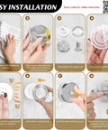Step-by-step installation guide for Removable Suction Cup Hooks For Shower And Bathroom Wall Perfect For Hanging Towels, Loofahs, Accessories.