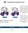 Size chart for 5L Trail Running Hydration Vest With Soft Flasks Including 2 X 500ml Purple Medium Lightweight Bounce Free Fit