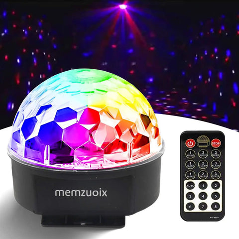 Disco Ball DJ Strobe Light With 6 Color Modes, 7 Inch Big Size, Sound Activated Party Light With Remote, Plug And Play