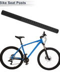 Universal Bike Seat Post 300Mm Long 22.2Mm Diameter Lightweight Matte Black Carbon Fiber With Adjustable Head shown with bike