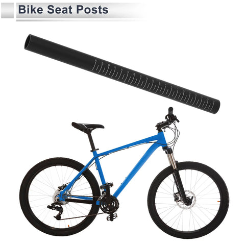 Universal Bike Seat Post 300Mm Long 22.2Mm Diameter Lightweight Matte Black Carbon Fiber With Adjustable Head shown with bike