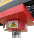 50 Ton Electric Hydraulic Shop Press With Adjustable Carriage Height And Carriage Winch, Precise Pressure Gauge close-up view