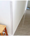 Clear Plastic Corner Guard Strip Self Adhesive Peel And Stick Wall Protector Tough Petg Edge Trim For Sharp Corners visible on wall