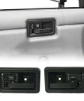 Upgrade Your Ride With This Left Or Right Car Interior Door Handle Knob That Fits Perfectly To Fix Damaged Dents And Scratches Without Cutting Wires So You Can Freshen Up Your Inner Grab Handle And Avoid Big Repair Bills Today. black ABS interior door handle knob with lock switch, left/right fit