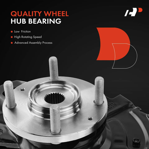 Front Right Steering Knuckle And Wheel Bearing Hub Assembly With ABS For Hyundai Elantra 2001 To 2006 2.0L Passenger Side Replacement