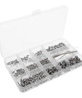 400 Piece Stainless Steel Cone Point Set Screw Kit With Wrenches Heavy Duty Metric Grub Screws for Fixtures in Transparent Box