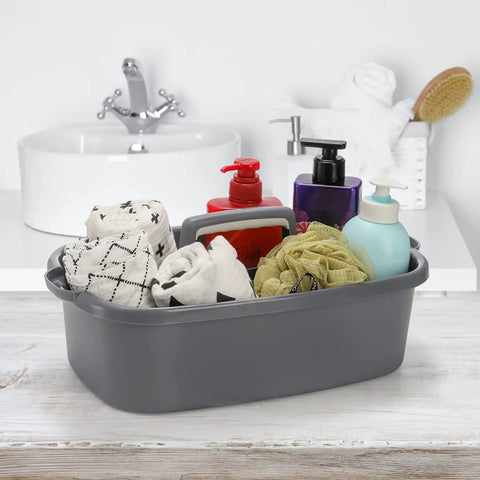 Large Cleaning Supplies Caddy Organizer Bin With Handle For Dorm Garden Bathroom Under Sink Storage Tote Carries 8 Plus Spray Bottles