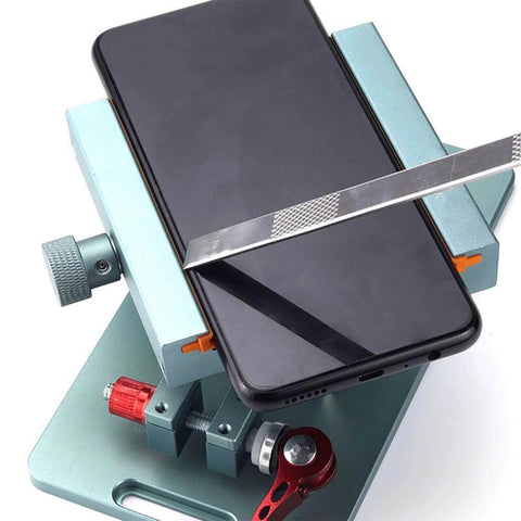 Must Have Pro Grade Rotary Clamp Back Cover Removal Tool for Glass Back Phones and Tablets, 360 Degree Adjustable Clamp for Safe Microsoldering in use