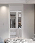 Six Foot Commercial Grade Sliding Pocket Door Hardware Track Kit Top Mount Heavy Duty For Smooth Quiet Operation Easy To Install Aluminum Superior Construction Includes All Mounting Hardware And Track Accessories Ideal For Residential And Commercial installed in bedroom doorway