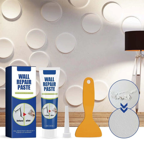Patch Kit For Drywall Holes With Scraper, Quick-Dry Spackle Paste For Large Wall Repairs, Easy Fill And Smoothing, No Fuss DIY Friendly Mending Compound For Home Or Apartment, Two Pack