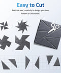 Self Adhesive Acoustic Panels For Walls 22 Pack Premium Soundproof Foam Tiles cut patterns with dark gray foam tiles.