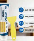 Drywall Repair Kit For Holes And Cracks, Quick-Drying Wall Mending Paste With Scraper, No Sanding Needed, shown with yellow scraper