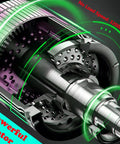 Internal view of powerful motor for compact palm wood router kit with 32000 RPM no load speed, highlighting intricate details.