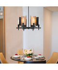 Dining room with chandelier featuring 3.5W Dimmable Filament LED Bulb With Clear Glass, 2700K Warm White, T10 Style