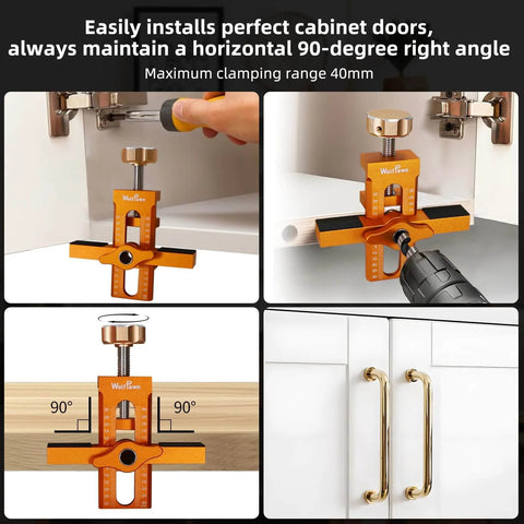 2 In 1 Cabinet Hinge Installation Positioning Tool With Adjustable Length Aid Heavy Duty Aluminum Alloy Cabinet Door Jig for precise installation