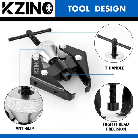 KZINO windshield wiper arm puller tool with T-handle and anti-slip grip for bearing removal